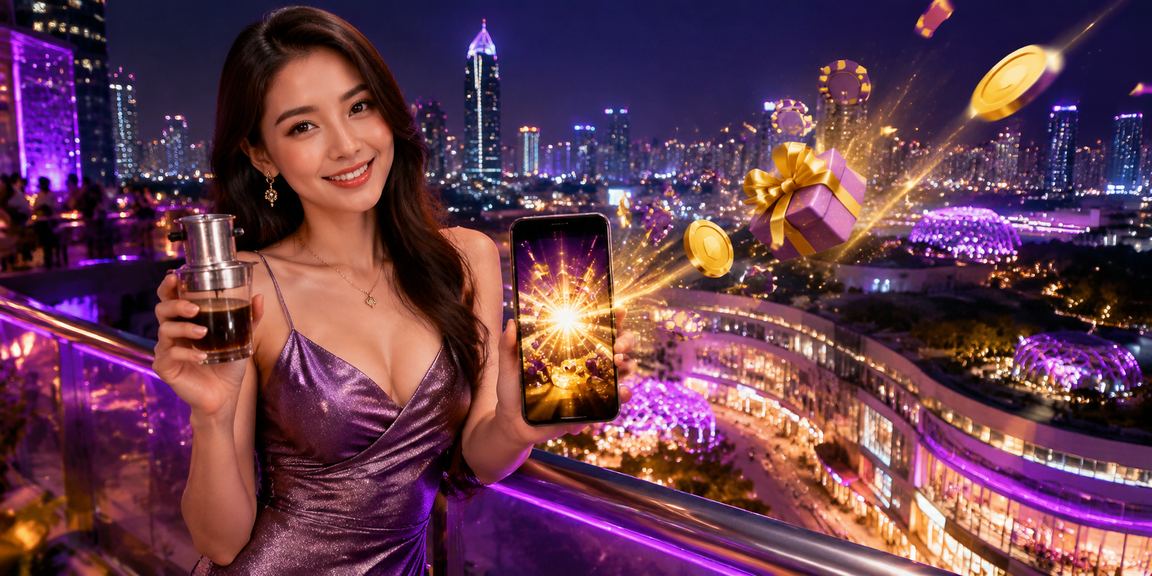 Người dùng tại TP. Hồ Chí Minh thực hiện giao dịch casino trên điện thoại bên ly cà phê